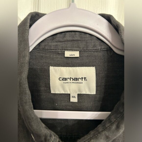 Carhartt WIP Two Tone Grey button up Shirt - Picture 3 of 6